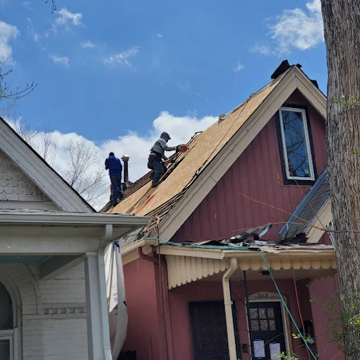 Asphalt shingle roof with multiple hail impact marks – Chicago Hail Claims roof damage example.